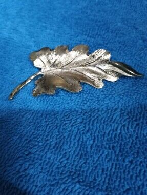 Gold Leaf Brooch - Metallic Leaf Pin